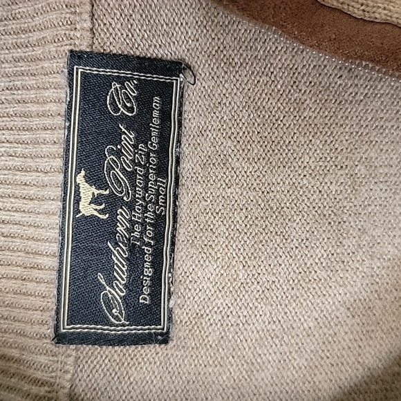 Southern Point Co. Hayward Zip Men's Brown Zip-Up Sweater Small - Picture 3 of 5